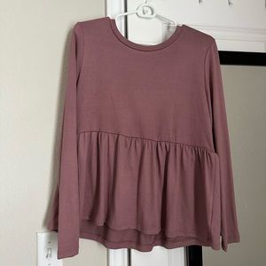 Peplum Long Sleeve Top